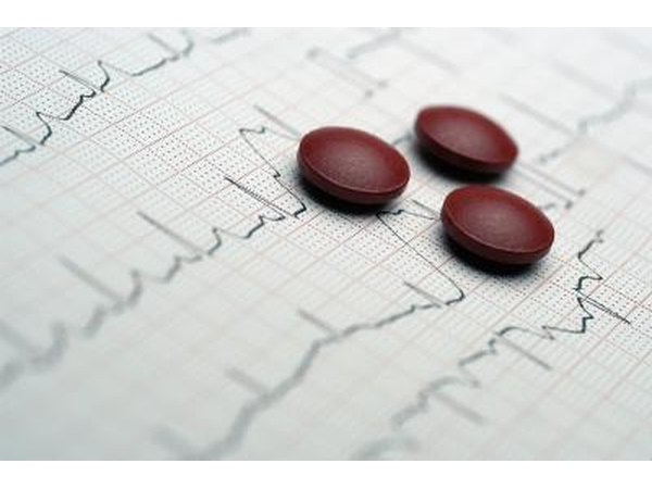 Medication pills on EKG reading