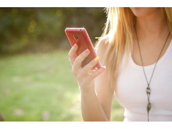 Teenager texting