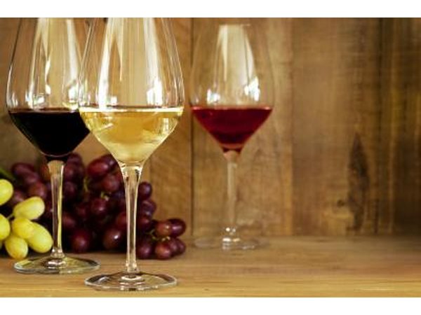 A seven-course dinner is typically served with wines that go well with each course.
