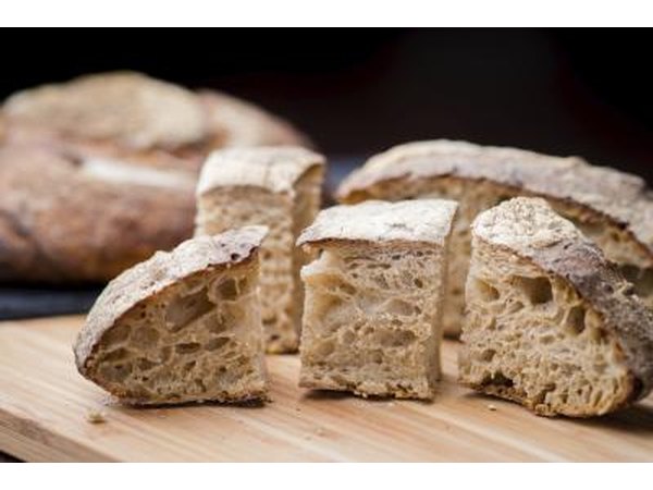 Tyramine levels are higher in sourdough breads.