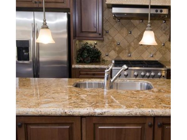 Granite counters can range from dark to light and from tightly packed, granular patterns to wild streaks and veins of color