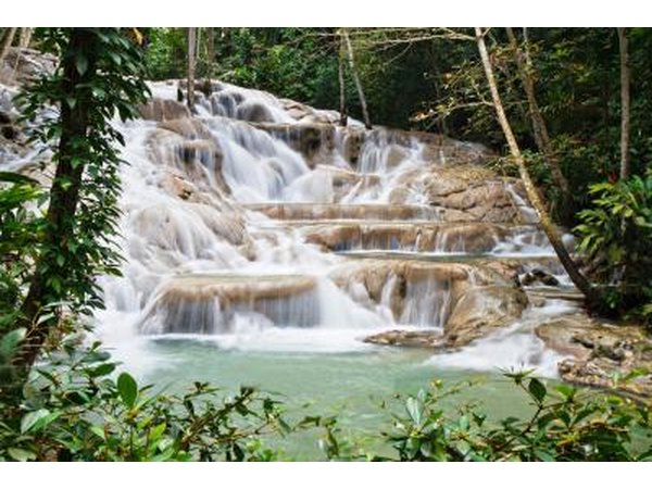 Dunn's river falls in Jamaica