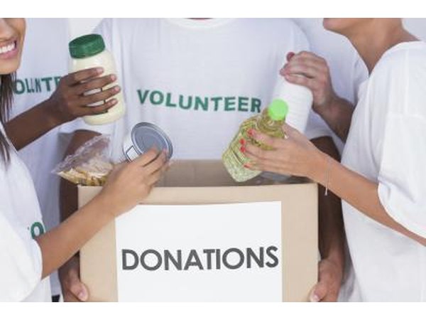 Separate donations by item kind and quanity.