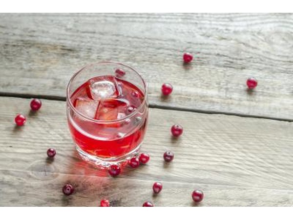 Glass of muscadine and cranberry juice