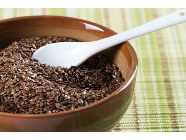 bowl of flax seeds