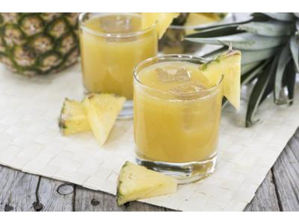Glass of pineapple juice