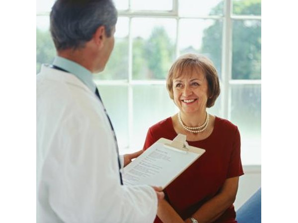 Woman at doctors appointment