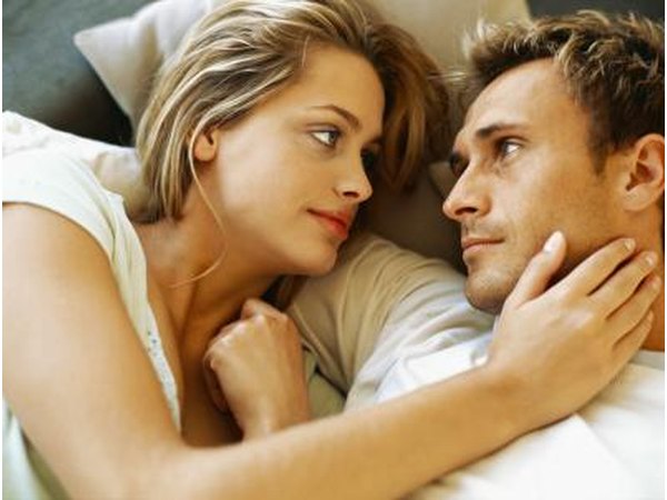 Couple lying in bed
