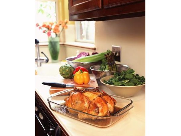 Roast chicken and vegetables