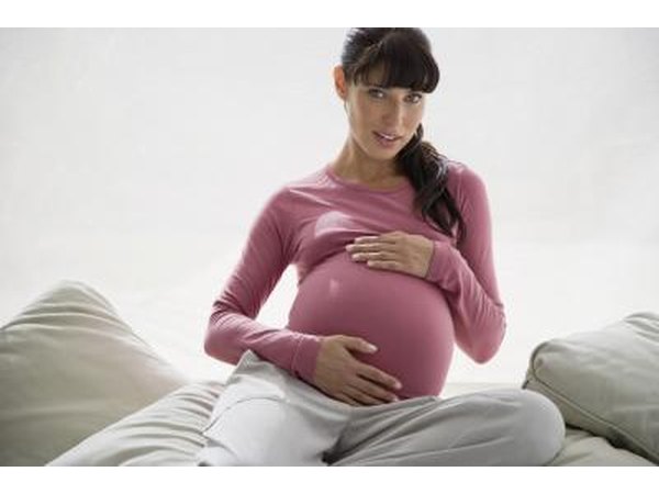 Pregnant woman sitting