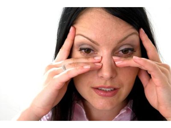 Woman with sinus problems.