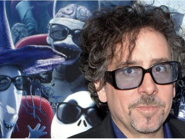 Tim Burton with Characters from Nightmare Before Christmas