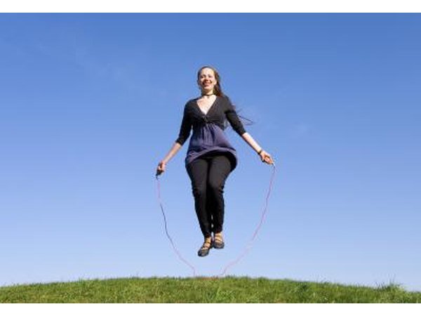 Jumping rope is a good cardio exercise.