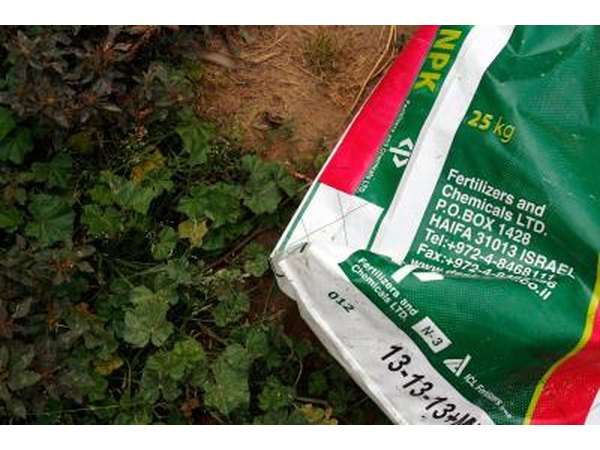 The three numbers on a bag of fertilizer represent the percentage of nitrogen, phosphorous and potassium, in that order.
