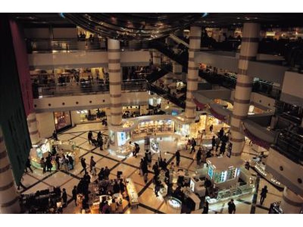 Crowded mall.