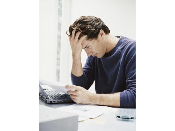 Stressed woman online