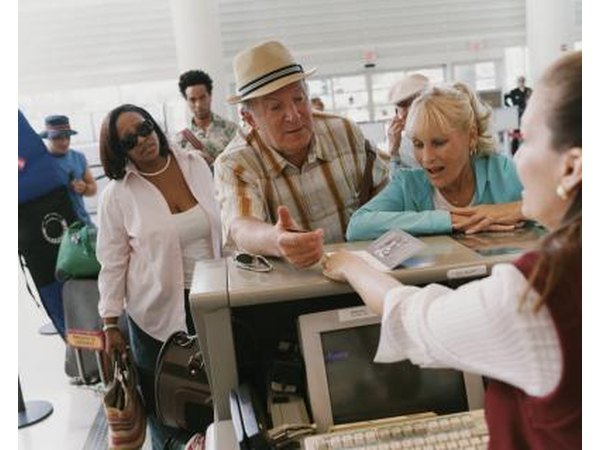A PSA assists airport customers flying on any airline.