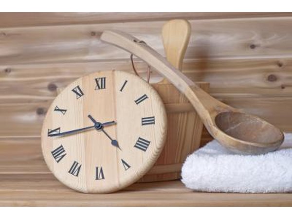 clock in sauna