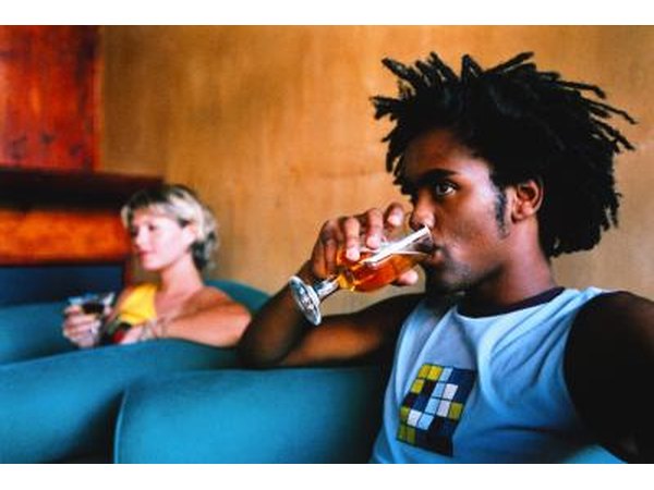 young man drinking beer