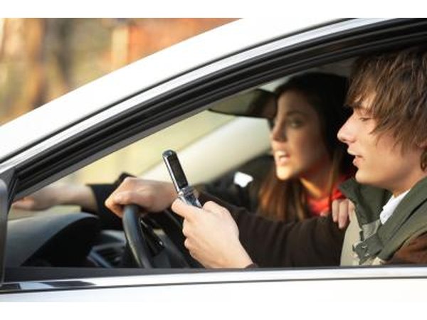 It's against the law in many states to text or talk on the phone.