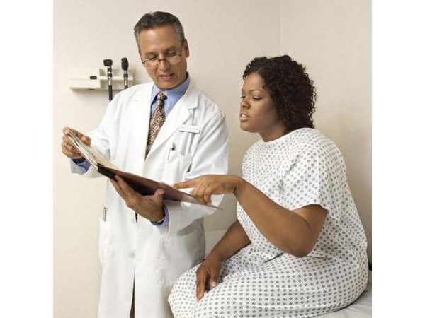 Doctor with patient