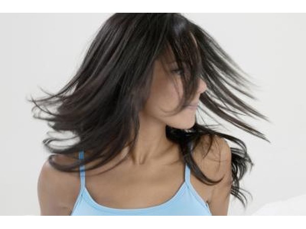 woman whipping hair