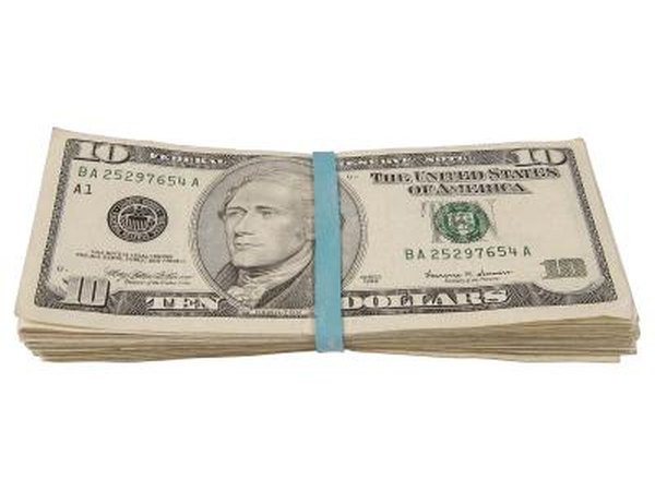Stack of American money.