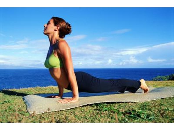 Woman in cobra pose