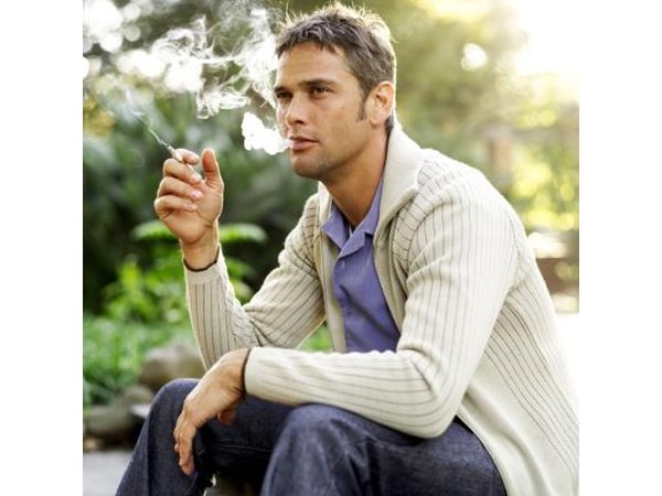 Young man smoking