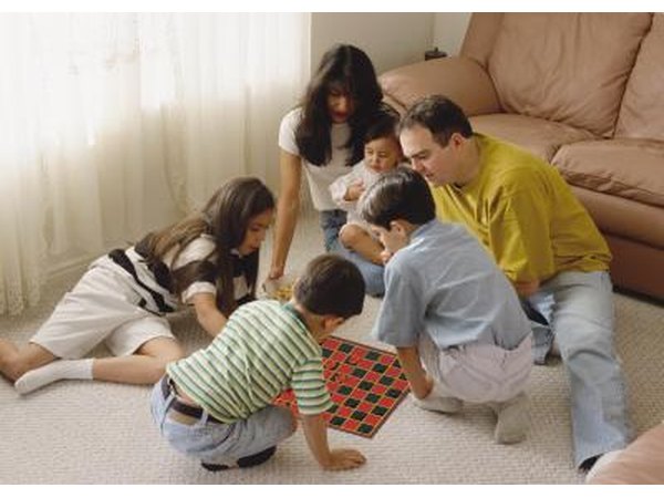 Busy family room