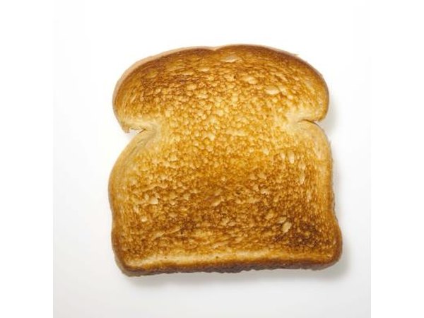 A piece of white toast.