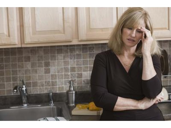 Stressed older woman.