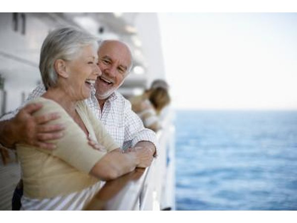 Mature couple on a cruise