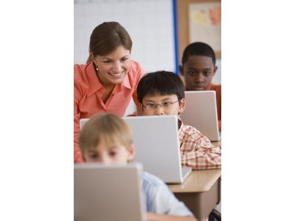 Classroom students working on computers