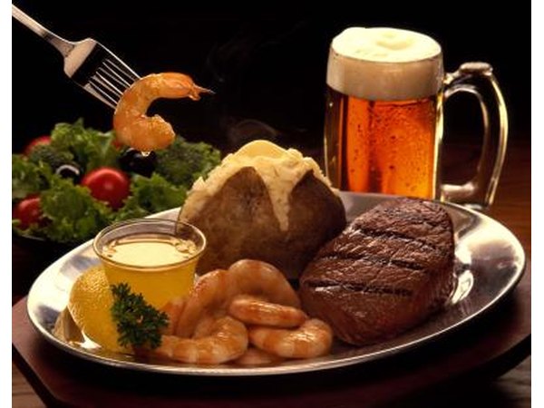 High carb dinner with beer