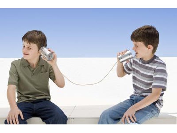 The cup phone is similar to the tin can phone.