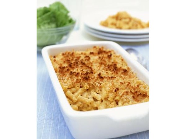 Macaroni and cheese can be a good casserole to serve to youth.