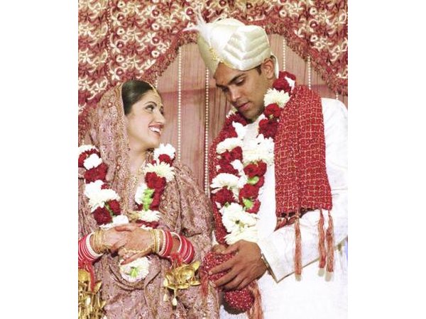 Indian bride and groom