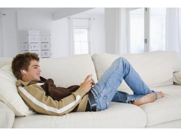 Teen boy with MP3 Player