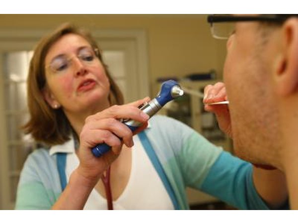 Family doctor with patient