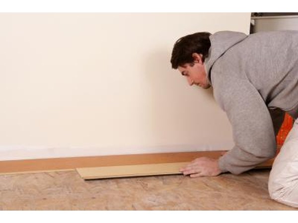 Laminate flooring can be installed by almost anyone in an afternoon with a standard miter saw.