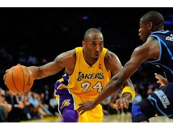 Kobi Bryant on basketball court