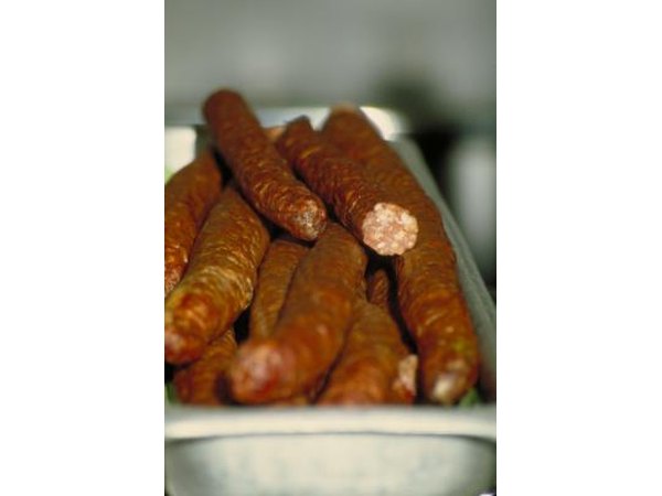 Chop up a few savory sausages.