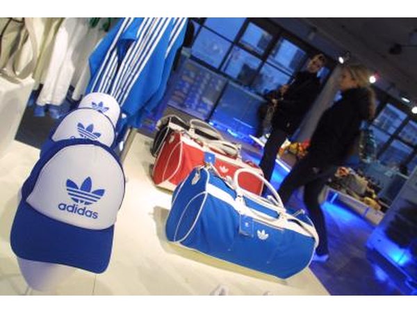 Items at the adidas Original Store in Berlin, Germany