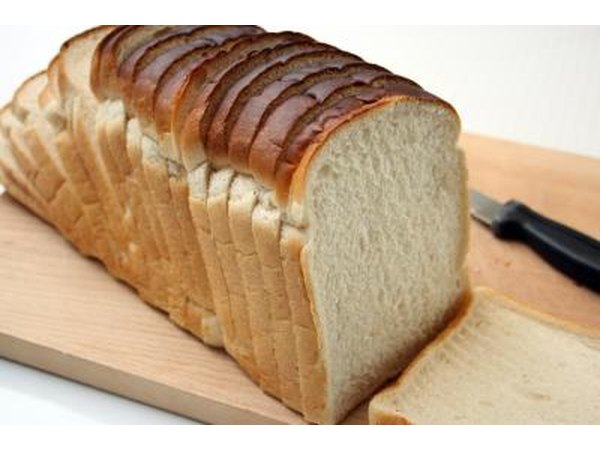 Sliced white bread