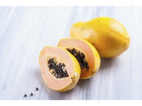 Sliced papaya.