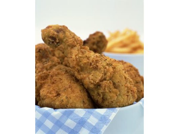 Fried foods are high in carbohydrates and salt which dry your throat.