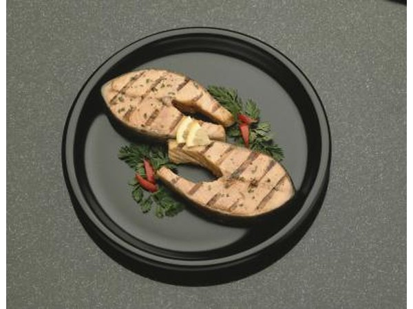 Omega-3 in salmon can reduce bad cholesterol.