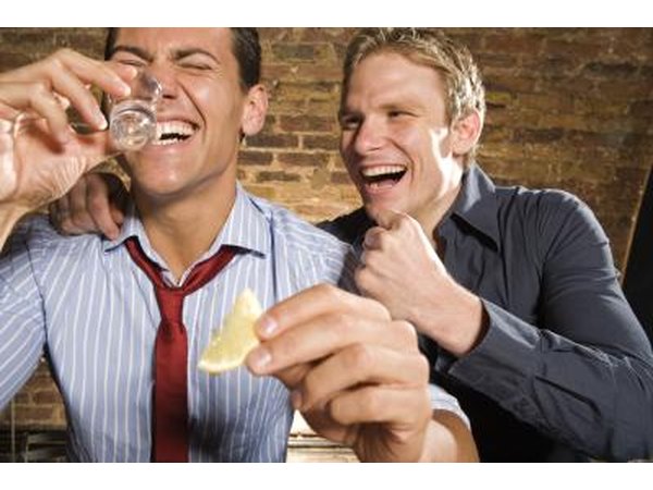 Men drinking at bar