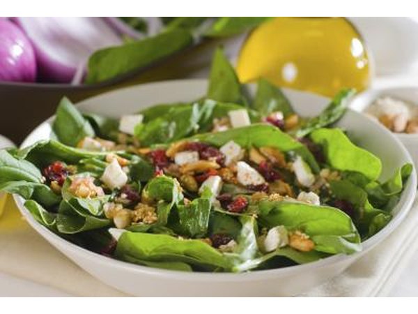 A fresh spinach salad